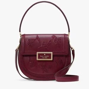 Kate Spade Reegan Botanical Embroidered Saddle Bag